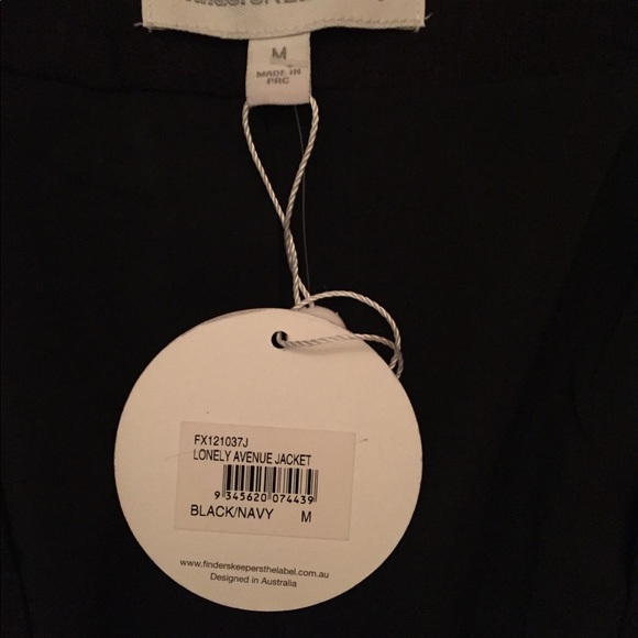 ⛔️SOLD⛔️ NWT 💙 Finders Keepers Lonely Avenue Jacket - Picture 3 of 5